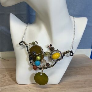 Multicolor Beaded Necklace 17 inches